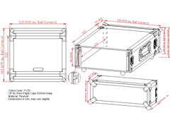 Cobra 6U 19-Inch Rack Flight Case 520mm Deep – Durable Plywood Construction